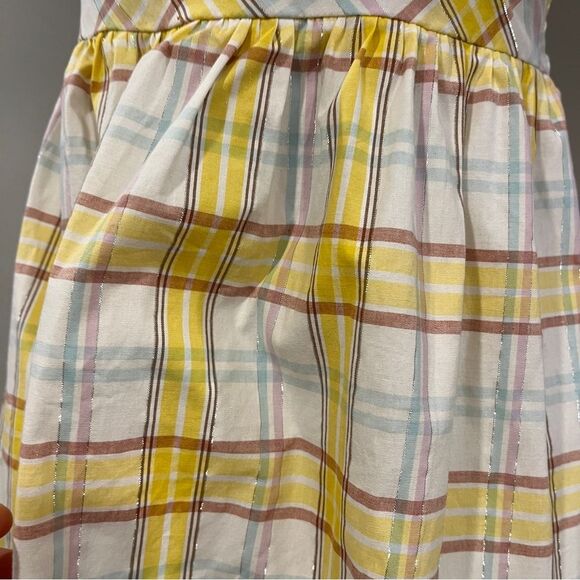 Strapless plaid Multicolor mini dress size extra small - Picture 4 of 13